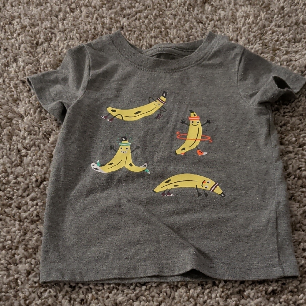 6/$35 Cat & Jack Gray Tee with Playful Banana Design